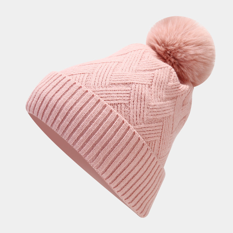 3PCS Solid Color Twist Hat & Scarf Sets