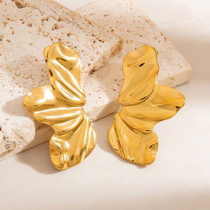 Exaggerated Geometric Stainless Steel Earrings