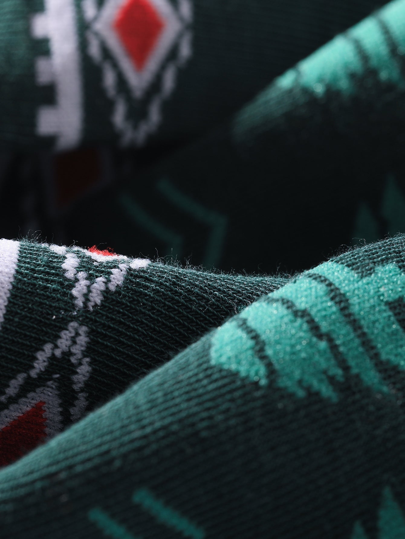 Christmas Vintage Snowflake Print Crew Socks