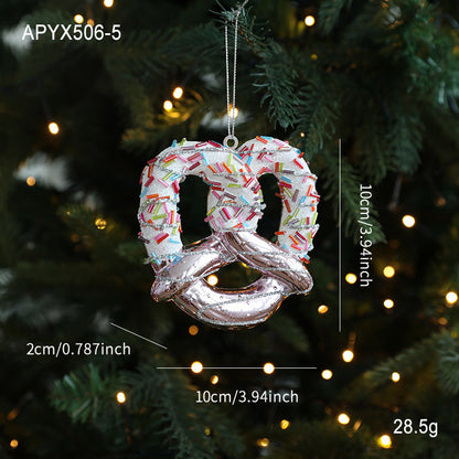 Sparking Cartoon Pendant Christmas Hanging Ornament
