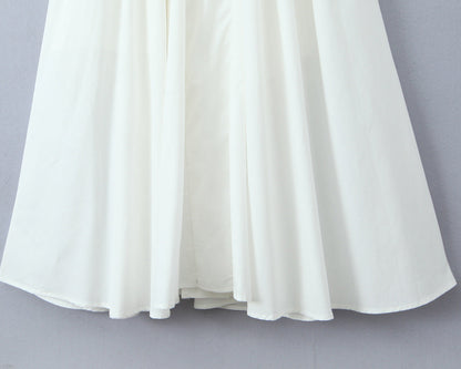 Solid Color Halter V-Neck Ruffle Maxi Dress