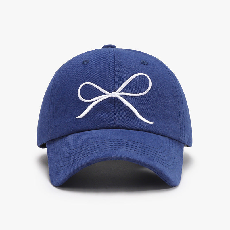 Cute Bow Embroidered Breathable Baseball Cap