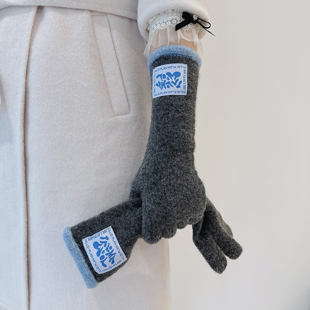 Winter Thermal Soft Touchscreen Wool Long Gloves