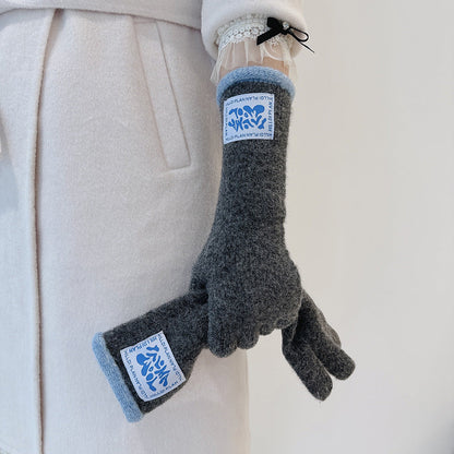 Winter Thermal Soft Touchscreen Wool Long Gloves