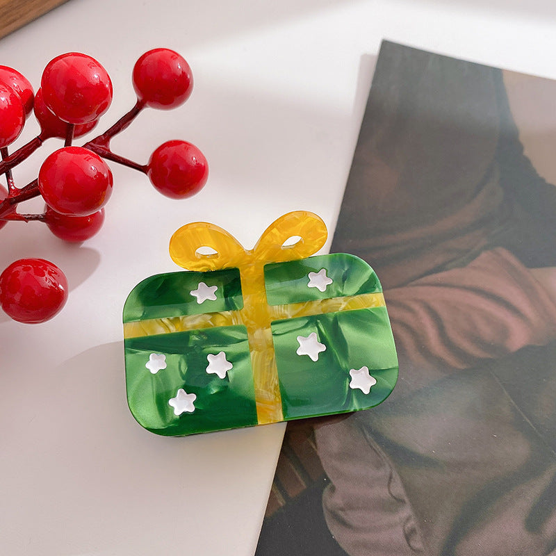 Cute Jingle Bell Christmas Tree Hair Clip