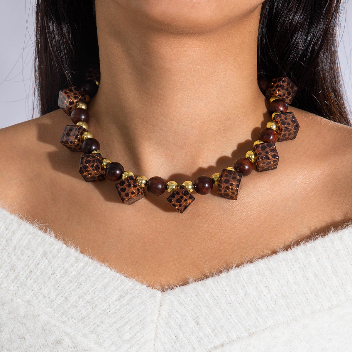 Trendy Ccb Letter Choker Necklace With Handmade Pearl Bow
