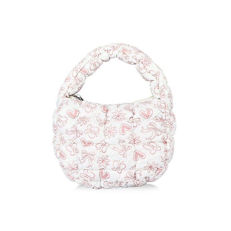 Mini Cloud Bag Stylish Pleated Nylon Handbag