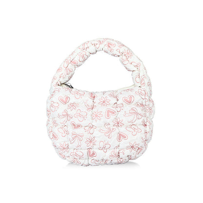 Mini Cloud Bag Stylish Pleated Nylon Handbag