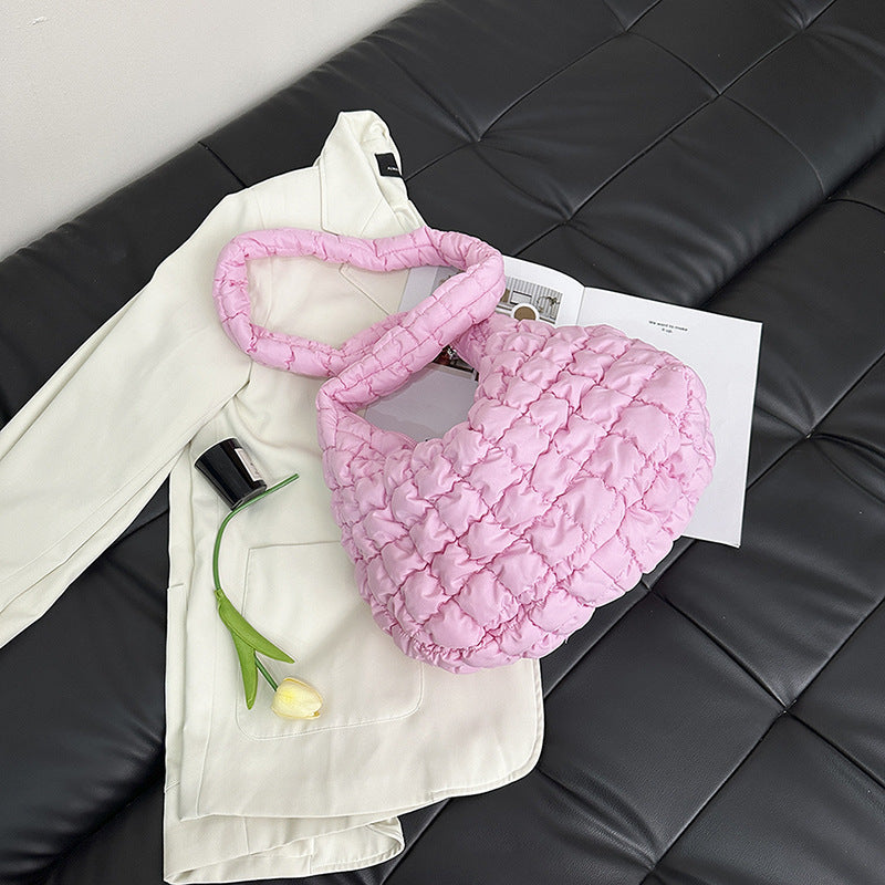 Wrinkled Cloud Crossbody Bag Trendy Nylon Tote