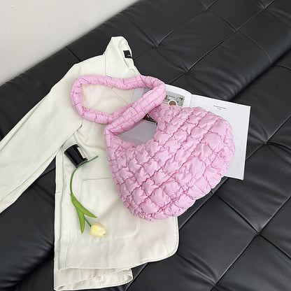 Wrinkled Cloud Crossbody Bag Trendy Nylon Tote