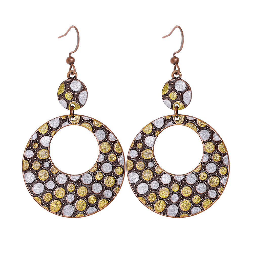 Bohemian Vintage Inspired Earrings with Feather and Tassel Elements