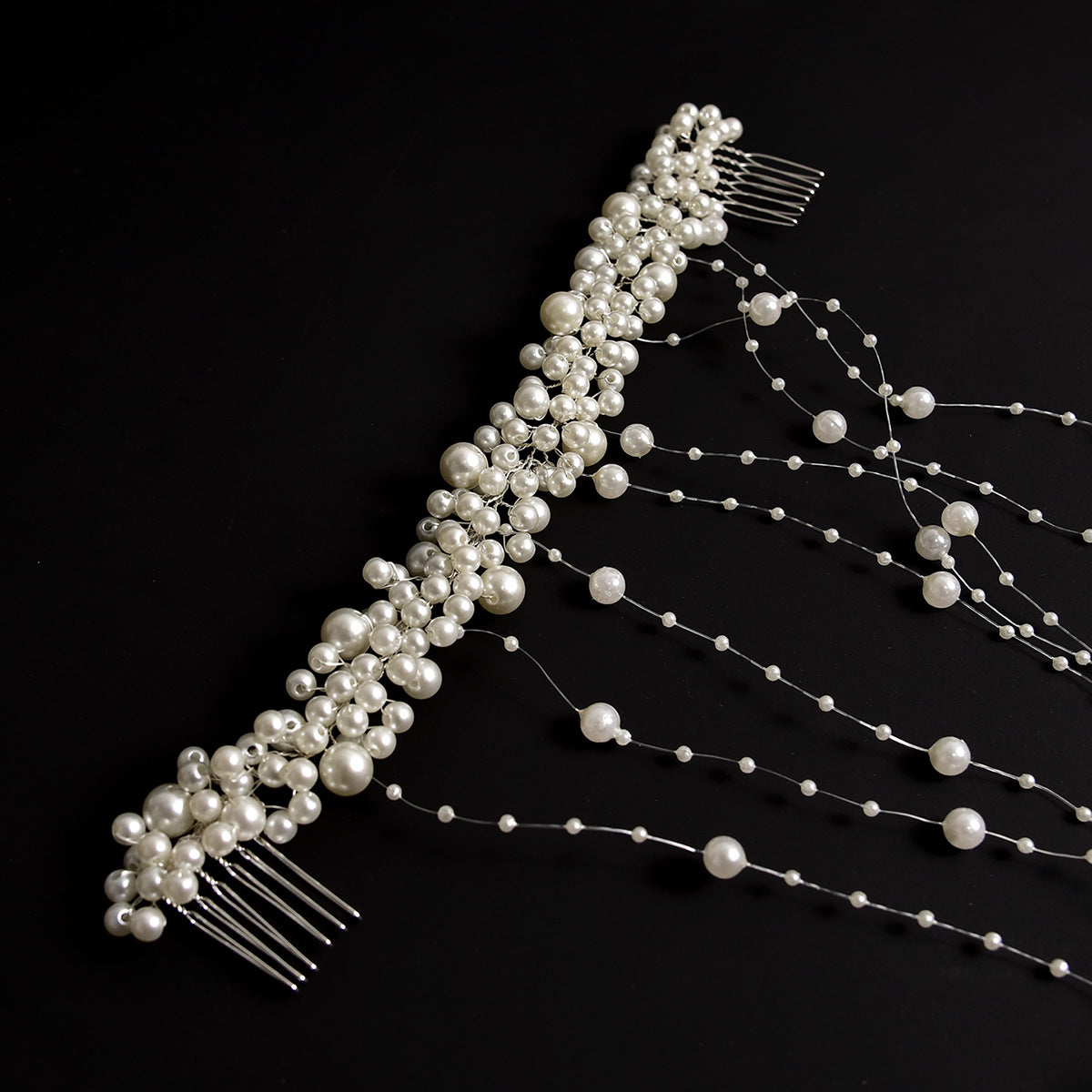 Handmade Pearl Tassel Hair Comb Wedding Accessories