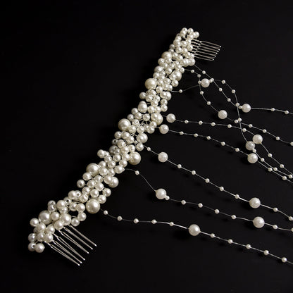 Handmade Pearl Tassel Hair Comb Wedding Accessories