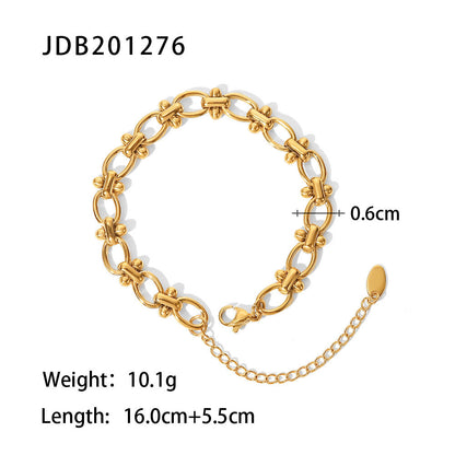 Vintage Zircon Wide Simple Bracelet