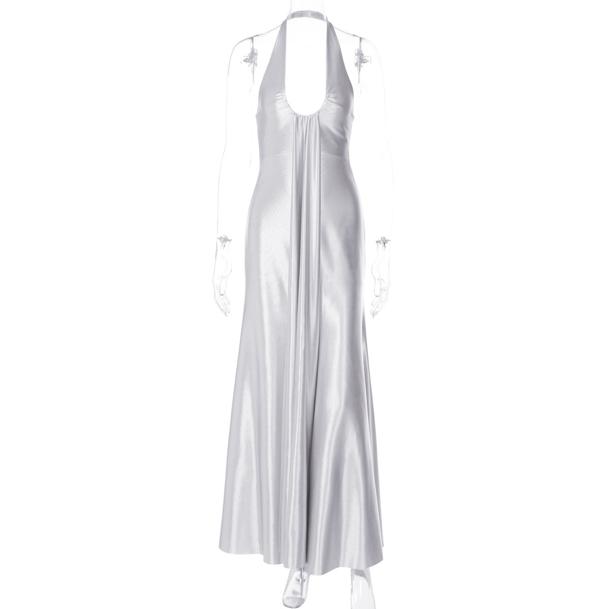 Elegant U-Neck Halter Backless Bodycon Dress