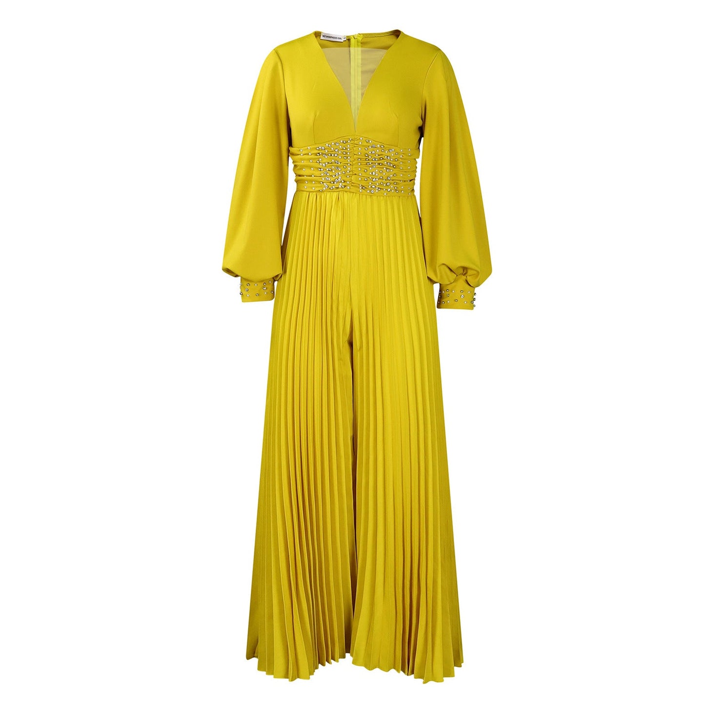 Chic Elegant Mesh Jumpsuit With Wide Legs