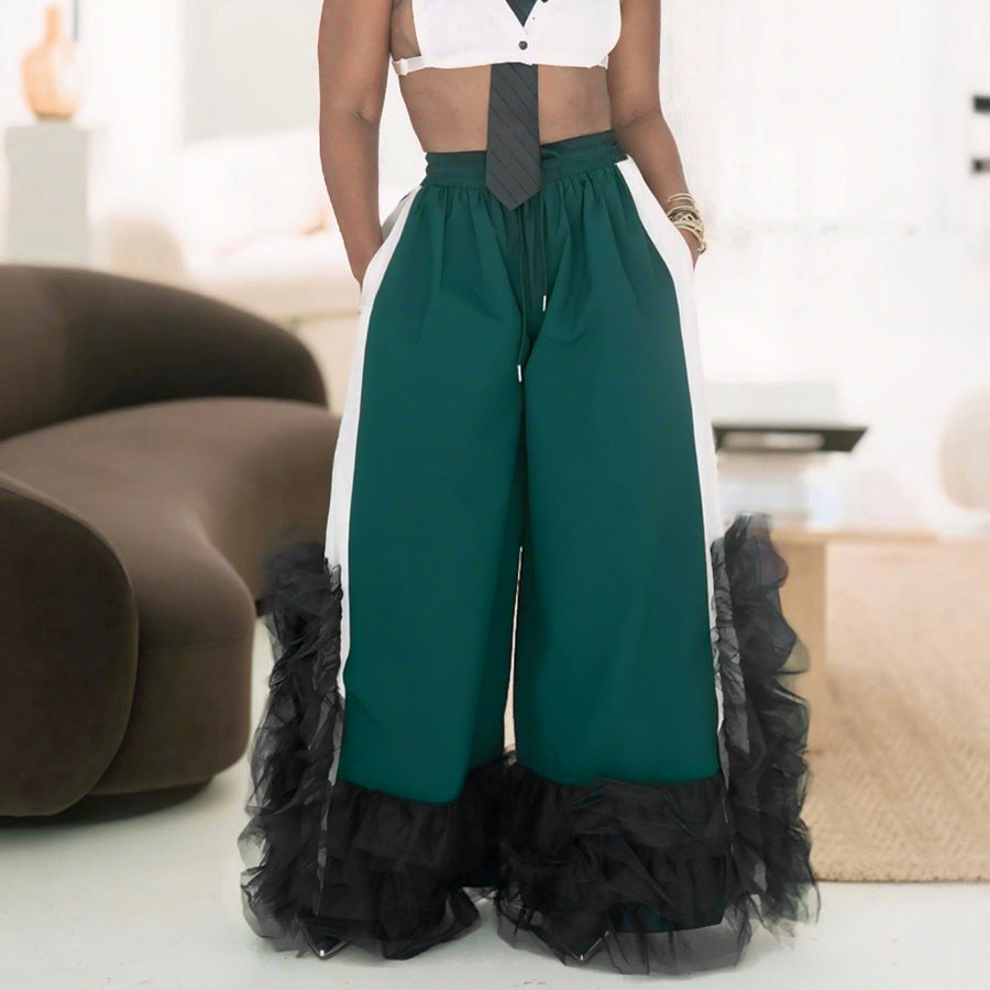 High-Waisted Casual Wide-Leg Pants For Women