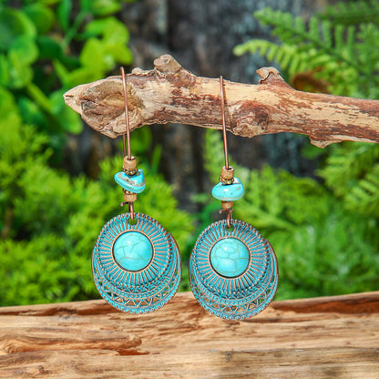 Bohemian Style Tassel Drop Earrings Vintage Zinc Alloy Jewelry