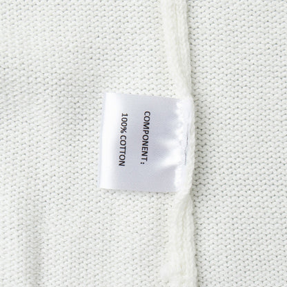 Cozy Backless Knitted Sweater Casual Plus Size Cotton