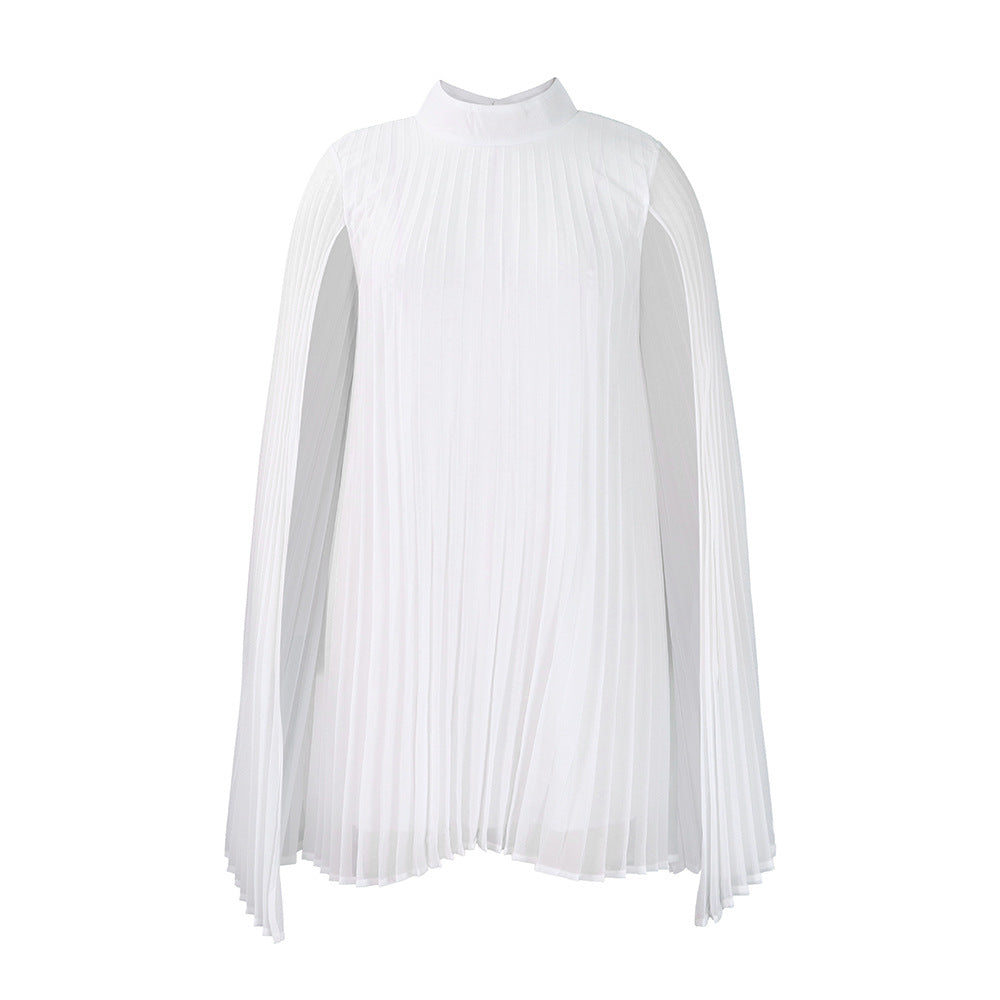 Chic Batwing Sleeve Chiffon Dress For Elegant Occasions