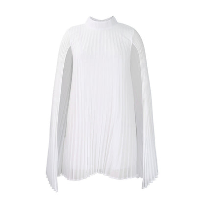 Chic Batwing Sleeve Chiffon Dress For Elegant Occasions