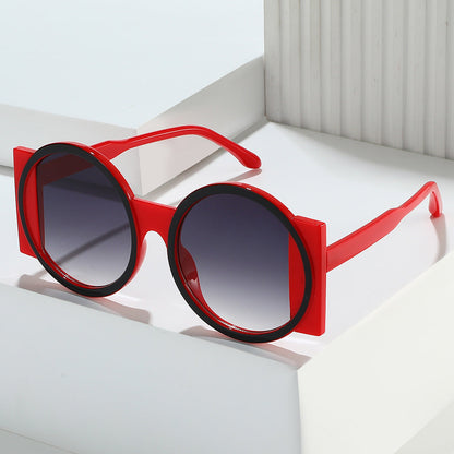 Round Frame Colorful Sunglasses Trendy Fashion Glasses