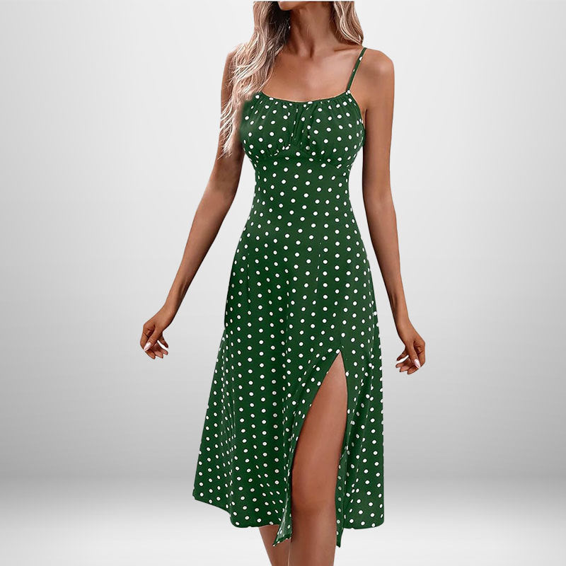 Sexy Floral Print Tie-Front Midi Dress