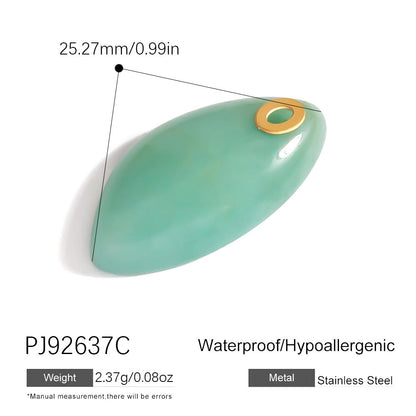 Colorful Oil-Drop Fish Heart Pendant Steel DIY Jewelry Accessories
