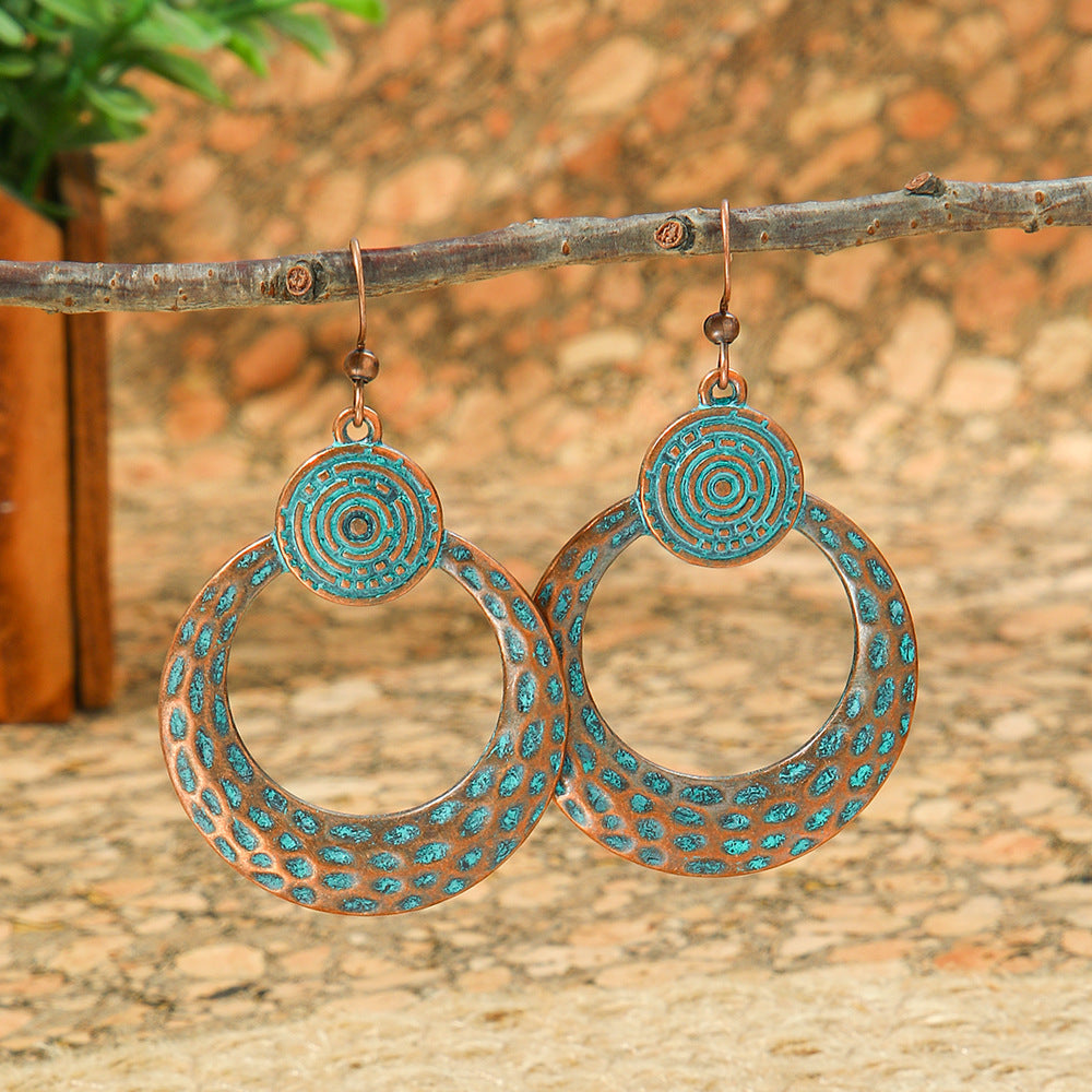 Bohemian Style Metal Earrings Vintage Tassel Earrings for Women