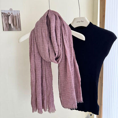 Scarvii - Colorful Pleated Waffle Scarf