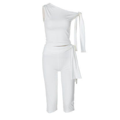 Women's Trendy Street Style Sleeveless Tops and Shorts Set