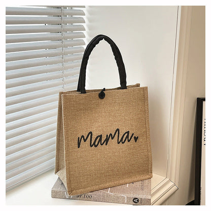 Trendy Canvas Tote Bag Large Capacity Grocery Bag