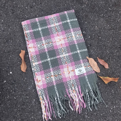 Classic Plaid Thicken Warm Christmas Theme Shawl