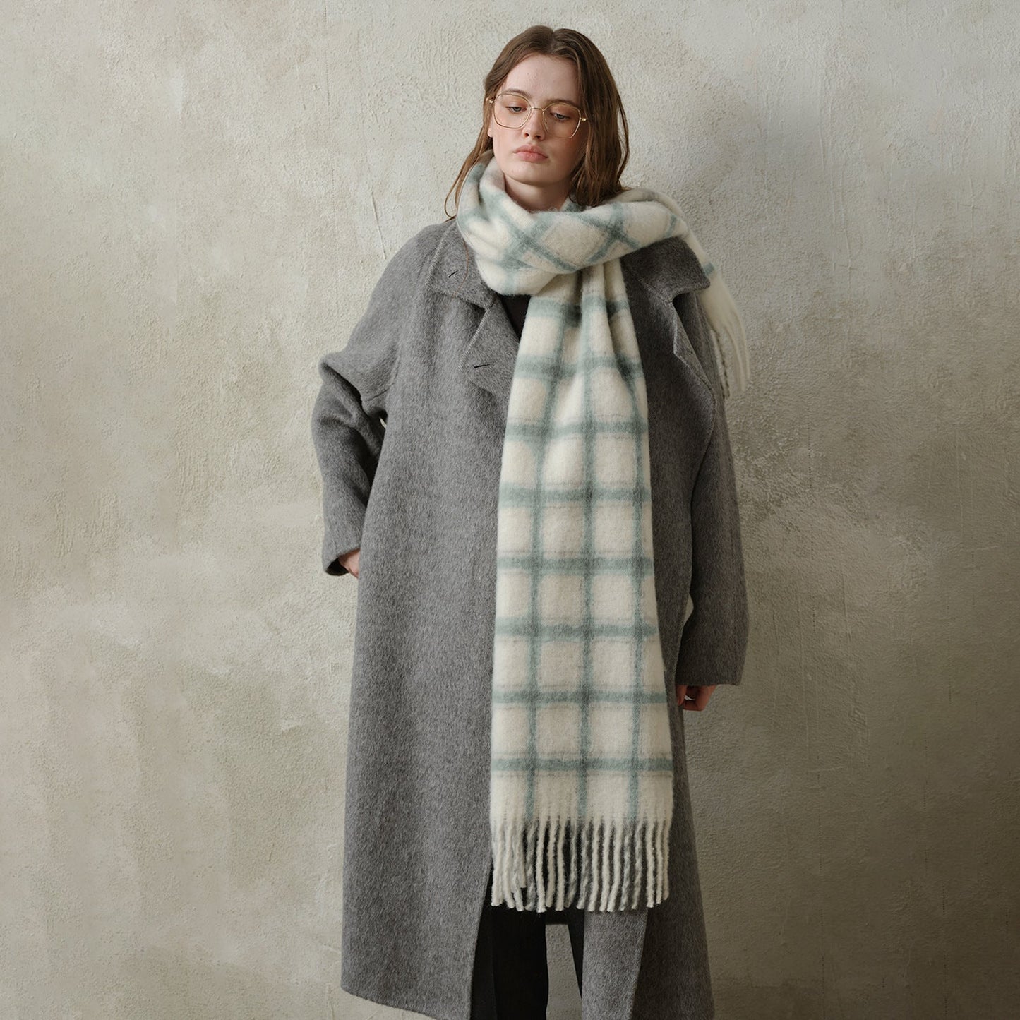 Simple Soft Plaid Soft Warm Scarve