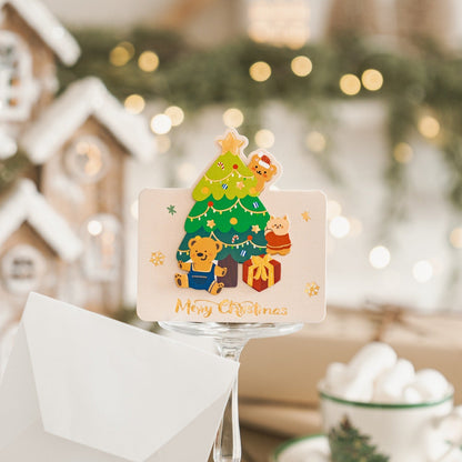 Cute Gold Foiling Christmas Greeting Card