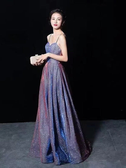 Sexy Deep V Backless Evening Dress