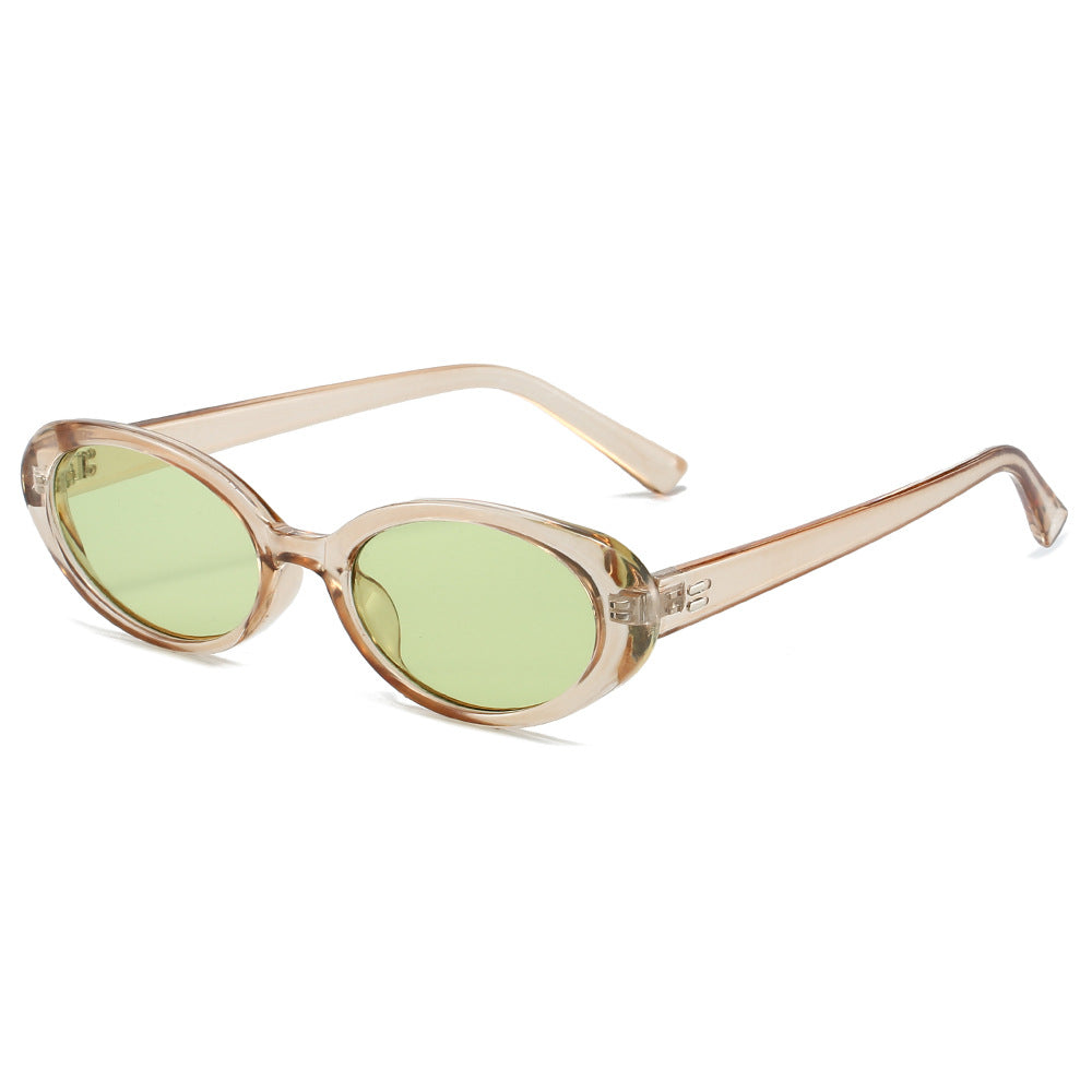 Retro Oval Frame Sunglasses Stylish UV400 Protection