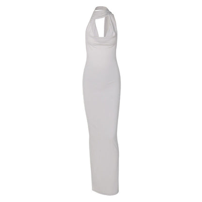 Sexy Backless Irregular Cutout Maxi Dress for Women