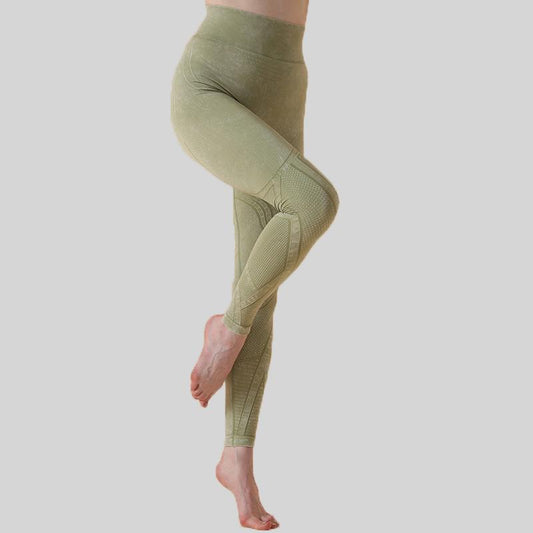 Seamless Washing Pattern Sports Tights Women'S High Waist Hip Bodybuilding Yoga Pants Fitness