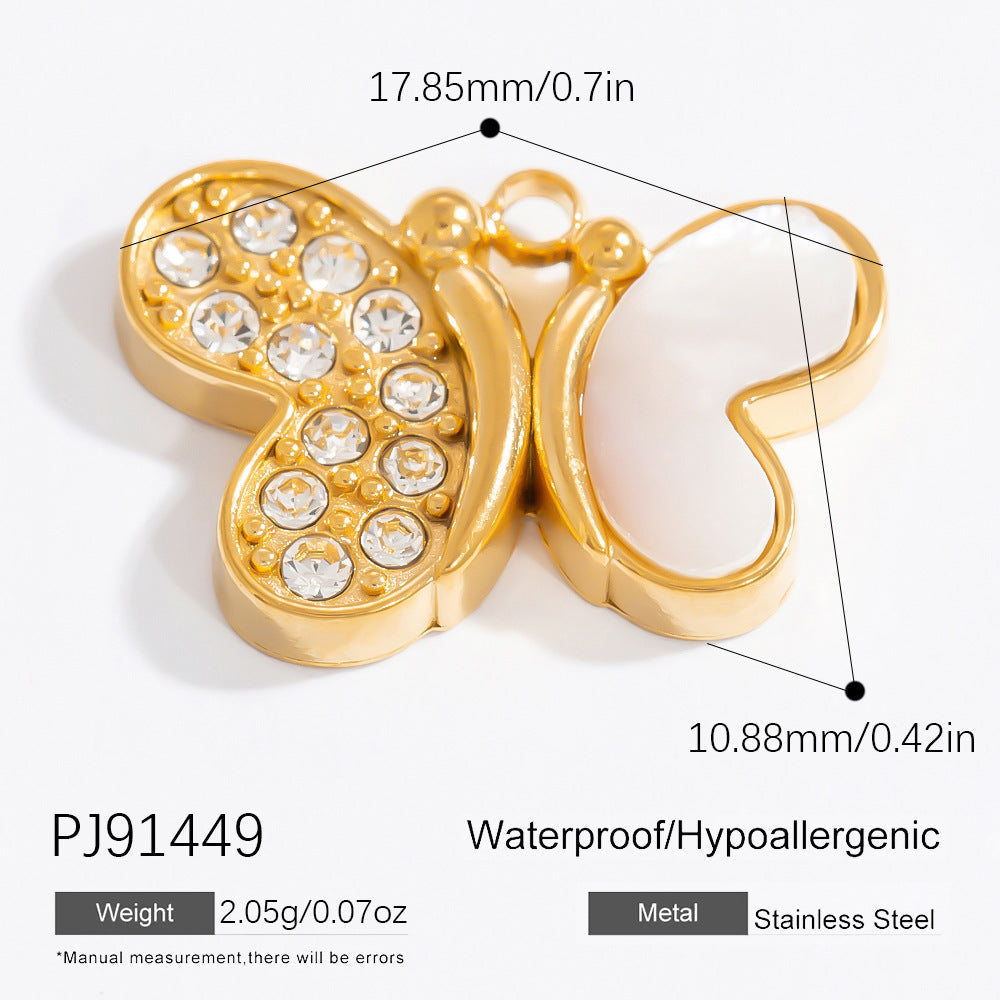 Butterfly And Bee DIY Jewelry Accessories Fashion Stainless Steel Bracelet Necklace