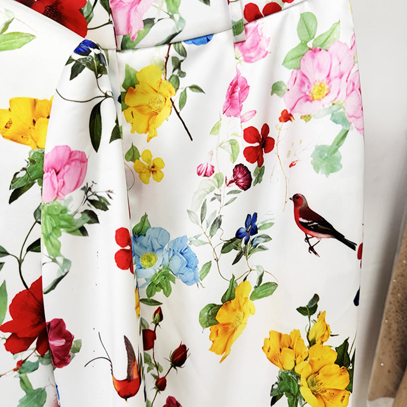 Trendy Printed Blazer And Pants Set