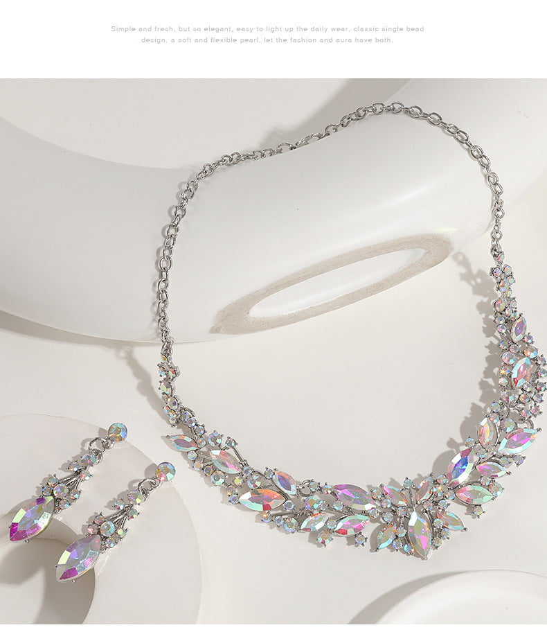 Fashion Crystal Necklace and Earrings Set for Brides