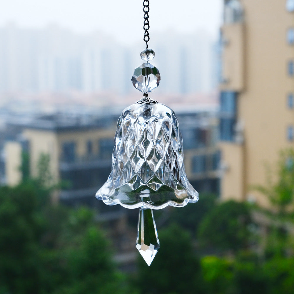 Rainbow Crystal Christmas Jingle Bell Hanging Suncatcher