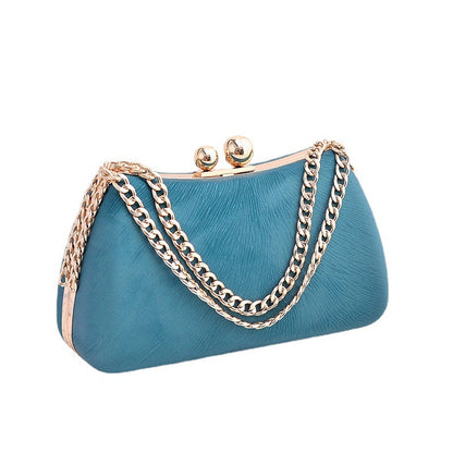 Elegant Black PU Evening Clutch Bag Vintage Style
