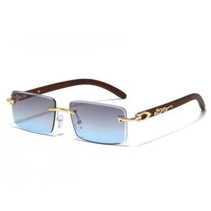 Trendy Leopard Decor Square Sunglasses for Men