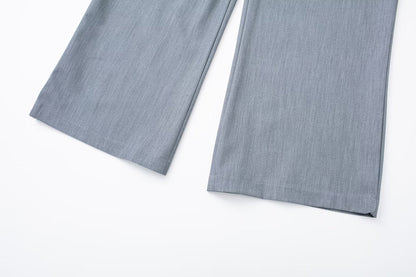 Casual High Waisted Pleated Loose Dress Pants