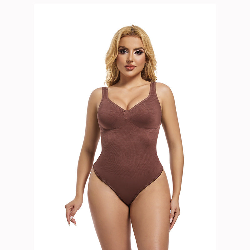 V-Neck Shaping Bodysuit For Plus Size