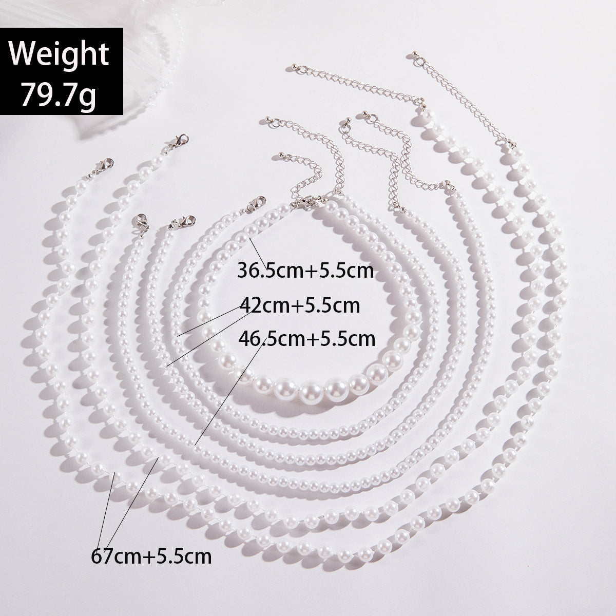 Fashionable Vintage Geometric Bead Necklace With Pearl Layered Design