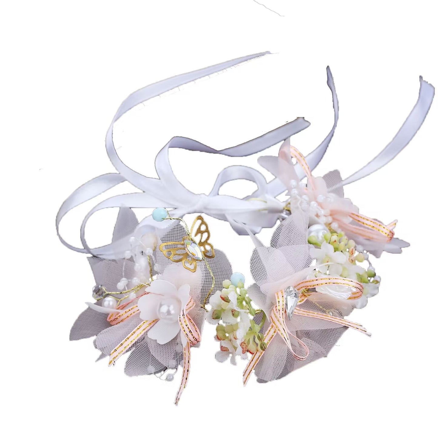 Floral Headband Wedding Hair Accessory for Brides
