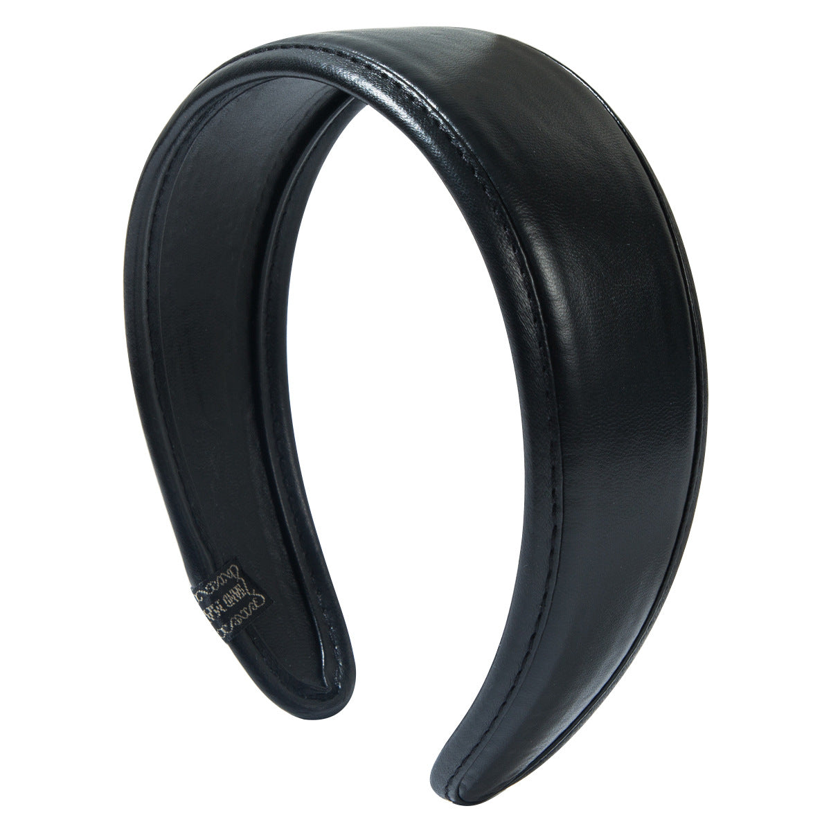 Vintage Wide Brim PU Leather Headband for Women